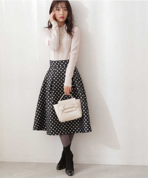 PROPORTION BODY DRESSING（プロポーションボディドレッシング）の「ポルカドットタックフレアＳＫ / 1211220107（スカート・レディース・ブラック/ブラウン系その他・X-SMALL/SMALL/MEDIUM）」の6枚目の写真