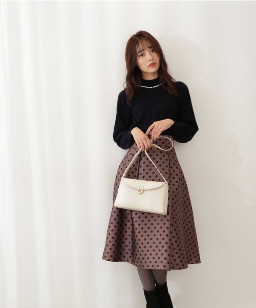PROPORTION BODY DRESSING（プロポーションボディドレッシング）の「ポルカドットタックフレアＳＫ / 1211220107（スカート・レディース・ブラック/ブラウン系その他・X-SMALL/SMALL/MEDIUM）」の11枚目の写真