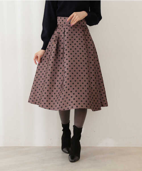 PROPORTION BODY DRESSING（プロポーションボディドレッシング）の「ポルカドットタックフレアＳＫ / 1211220107（スカート・レディース・ブラック/ブラウン系その他・X-SMALL/SMALL/MEDIUM）」の13枚目の写真