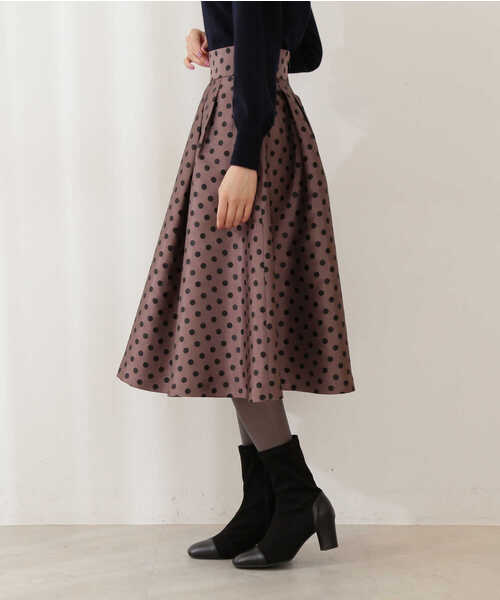 PROPORTION BODY DRESSING（プロポーションボディドレッシング）の「ポルカドットタックフレアＳＫ / 1211220107（スカート・レディース・ブラック/ブラウン系その他・X-SMALL/SMALL/MEDIUM）」の14枚目の写真