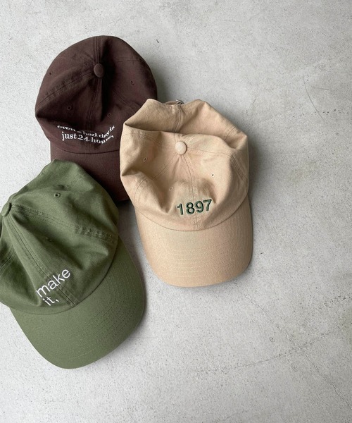 CANAL JEAN（キャナルジーン）の「CANAL JEAN×smileyranna ロゴCAP vol.2（キャップ・レディース・ベージュ/ブラウン/カーキ・ONE SIZE）」の4枚目の写真
