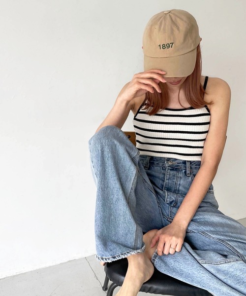 CANAL JEAN（キャナルジーン）の「CANAL JEAN×smileyranna ロゴCAP vol.2（キャップ・レディース・ベージュ/ブラウン/カーキ・ONE SIZE）」の7枚目の写真