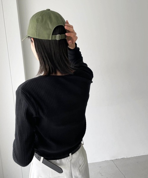 CANAL JEAN（キャナルジーン）の「CANAL JEAN×smileyranna ロゴCAP vol.2（キャップ・レディース・ベージュ/ブラウン/カーキ・ONE SIZE）」の9枚目の写真