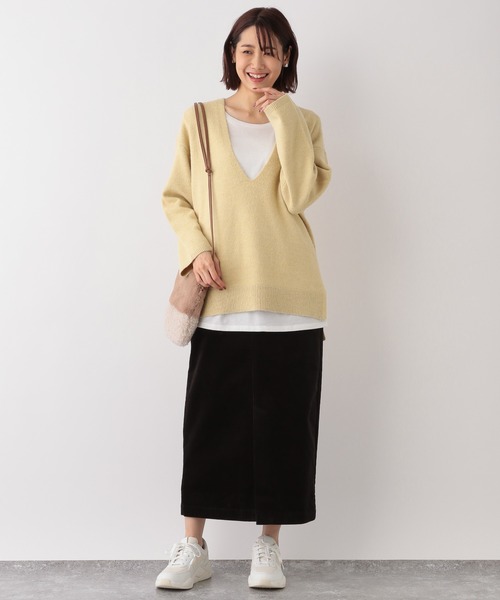 GLOBAL WORK（グローバルワーク）の「8Wコーデュロイスカート/215887（スカート・レディース・ダークブラウン/オフホワイト/ダークグレー/パープル系その他4/カーキ・SMALL/MEDIUM/LARGE）」の21枚目の写真