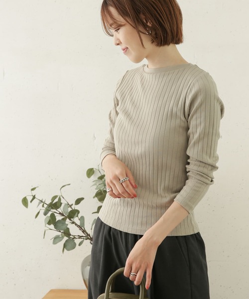 URBAN RESEARCH DOORS（アーバンリサーチドアーズ）の「針抜き長袖カットソー（Tシャツ/カットソー・レディース・ブラック/ライトグレー/オフホワイト/ストライプ・ONE）」の5枚目の写真