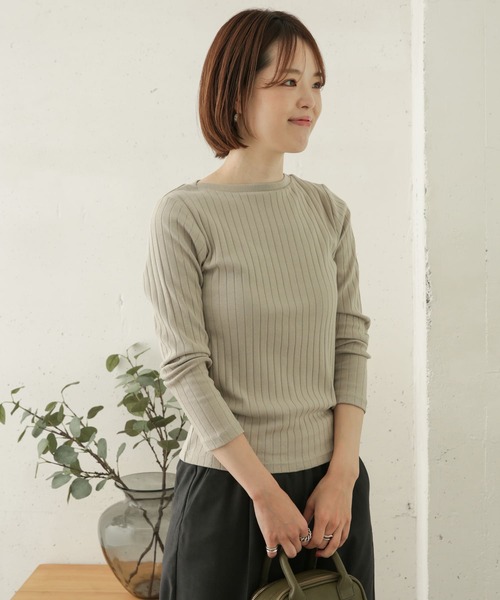 URBAN RESEARCH DOORS（アーバンリサーチドアーズ）の「針抜き長袖カットソー（Tシャツ/カットソー・レディース・ブラック/ライトグレー/オフホワイト/ストライプ・ONE）」の17枚目の写真