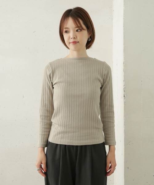 URBAN RESEARCH DOORS（アーバンリサーチドアーズ）の「針抜き長袖カットソー（Tシャツ/カットソー・レディース・ブラック/ライトグレー/オフホワイト/ストライプ・ONE）」の12枚目の写真