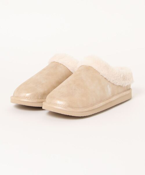 POLO RALPH LAUREN（ポロ ラルフ ローレン）の「【POLO RALOH RAUREN】ポロラルフローレン　ボアクロッグ　CHARLOTTE SCUFF（シャルロッテ スカーフ）RF103279/RF103280/RF103281（スリッポン・レディース・ゴールド/ネイビー/キャメル・7/8/6）」の3枚目の写真