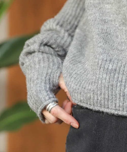 UNE MANSION(ユヌマンション)の「ウォーマー&ニットセット(ニット/セーター・レディース・ブラック/グレー/ブルー・FREE)」の9枚目の写真