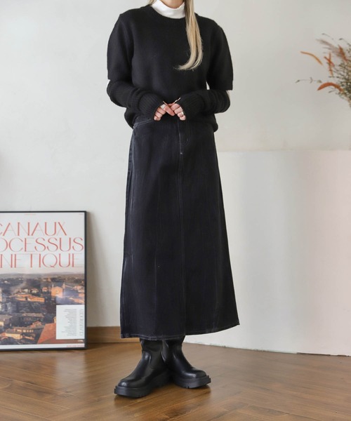 UNE MANSION(ユヌマンション)の「ウォーマー&ニットセット(ニット/セーター・レディース・ブラック/グレー/ブルー・FREE)」の20枚目の写真