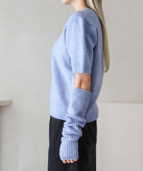 UNE MANSION(ユヌマンション)の「ウォーマー&ニットセット(ニット/セーター・レディース・ブラック/グレー/ブルー・FREE)」の11枚目の写真