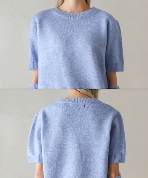 UNE MANSION(ユヌマンション)の「ウォーマー&ニットセット(ニット/セーター・レディース・ブラック/グレー/ブルー・FREE)」の21枚目の写真