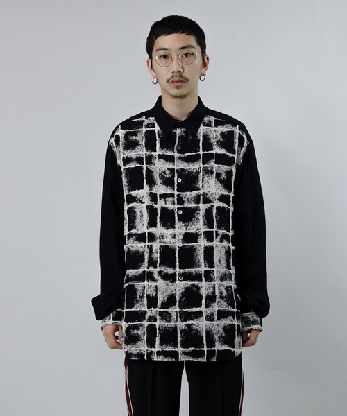 Iroquois（イロコイ）の「VINTAGE CHECK L/S SH（シャツ/ブラウス・メンズ・ブラック/パープル・1/2/3）」の3枚目の写真