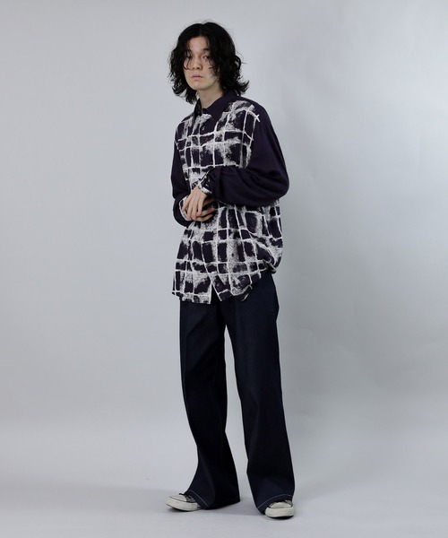 Iroquois（イロコイ）の「VINTAGE CHECK L/S SH（シャツ/ブラウス・メンズ・ブラック/パープル・1/2/3）」の13枚目の写真