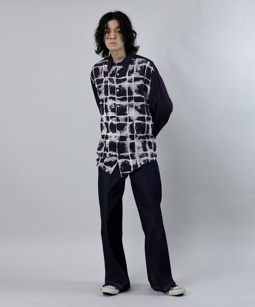 Iroquois（イロコイ）の「VINTAGE CHECK L/S SH（シャツ/ブラウス・メンズ・ブラック/パープル・1/2/3）」の4枚目の写真