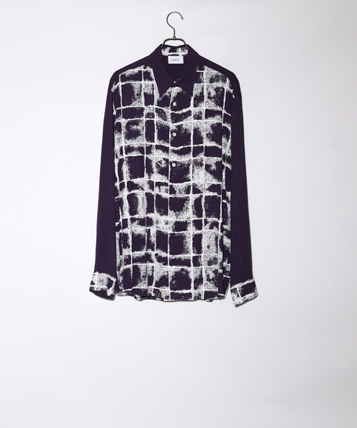 Iroquois（イロコイ）の「VINTAGE CHECK L/S SH（シャツ/ブラウス・メンズ・ブラック/パープル・1/2/3）」の6枚目の写真