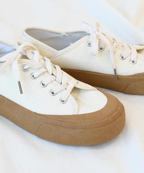 NOFALL(ノーフォール)の「厚底ラバーソールスニーカー(スニーカー・レディース・ベージュ・LL/M/L/S)」の8枚目の写真