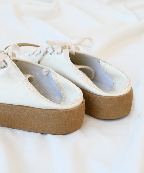 NOFALL(ノーフォール)の「厚底ラバーソールスニーカー(スニーカー・レディース・ベージュ・LL/M/L/S)」の10枚目の写真