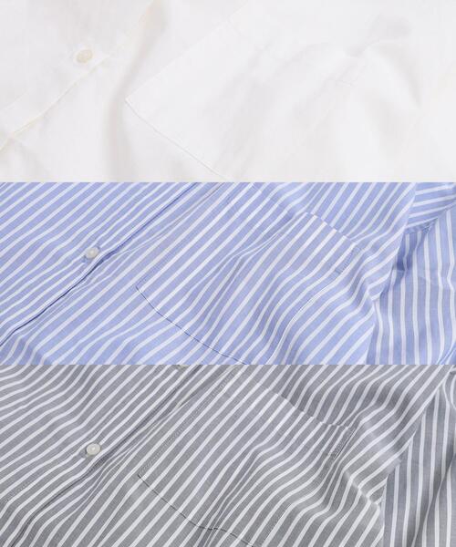 coen（コーエン）の「コットンブレンドバンドカラーシャツワンピース（シャツワンピース・レディース・オフホワイト/ダークグレー/コバルトブルー・MEDIUM/LARGE）」の17枚目の写真