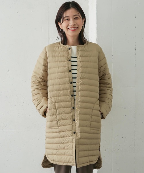 Traditional Weatherwear（トラディショナルウェザーウェア）の「Traditional Weatherwear　ARKLEY LONG DOWN PACKABLE（ダウンジャケット/コート・レディース・ブラック/ベージュ・34）」の5枚目の写真