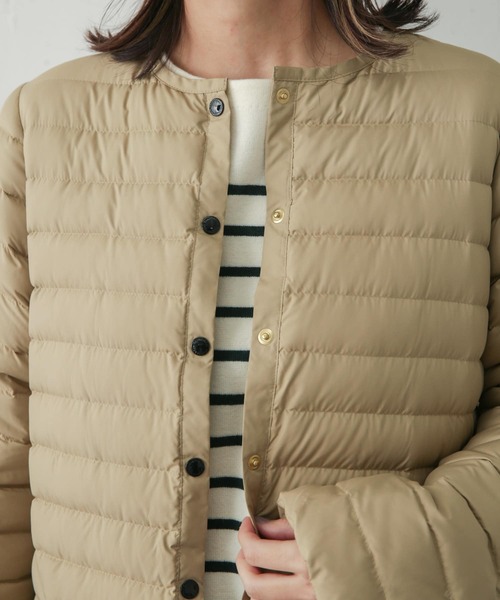 Traditional Weatherwear（トラディショナルウェザーウェア）の「Traditional Weatherwear　ARKLEY LONG DOWN PACKABLE（ダウンジャケット/コート・レディース・ブラック/ベージュ・34）」の12枚目の写真