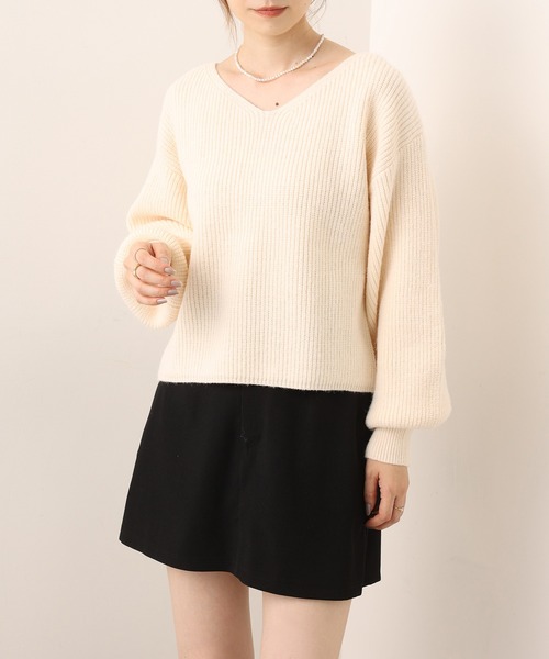 one after another NICE CLAUP（ワンアフターアナザーナイスクラップ）の「着回し広がる！ベストセット3wayニット（ニット/セーター・レディース・ブラック/ベージュ/オフホワイト・FREE）」の11枚目の写真