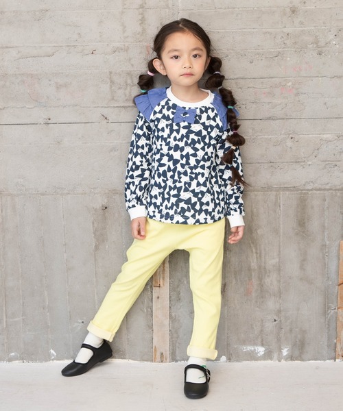 RAGMART(ラグマート)の「ニットデニムフリルパンツ(その他パンツ・キッズ・ピンク/イエロー・120cm/100cm/110cm/130cm)」の8枚目の写真