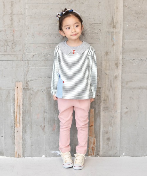 RAGMART(ラグマート)の「ニットデニムフリルパンツ(その他パンツ・キッズ・ピンク/イエロー・120cm/100cm/110cm/130cm)」の6枚目の写真