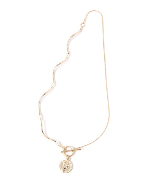 Heather(ヘザー)の「ウネウネマンテルネックレス 261892(ネックレス・レディース・シルバー/ゴールド・ONE SIZE)」の2枚目の写真