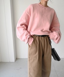 El mar(エルマール) 裏起毛コンパクト無地トレーナー