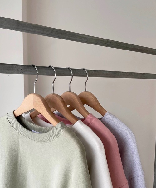 CANAL JEAN(キャナルジーン)の「El mar(エルマール) 裏起毛コンパクト無地トレーナー(スウェット・レディース・ホワイト/ピンク/セージグリーン/ヘザーグレー/クリーム・ONE SIZE)」の6枚目の写真