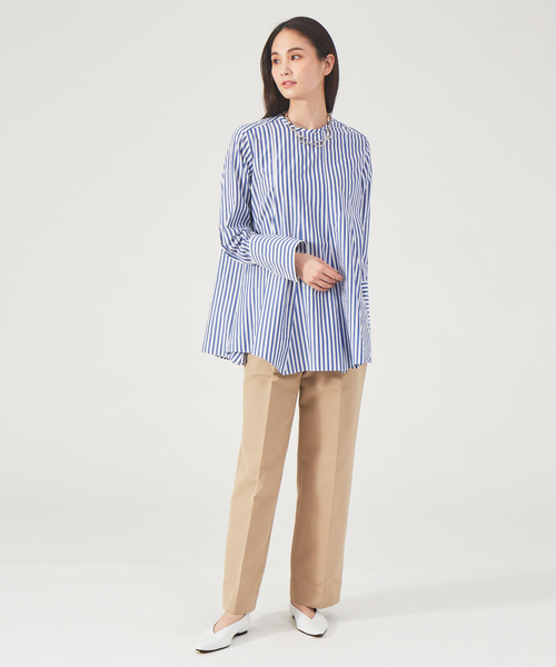 qualite(カリテ)の「ランダム切り替えブラウス(シャツ/ブラウス・レディース・グリーン/オフホワイト/ブルー・フリー)」の11枚目の写真