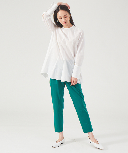 qualite(カリテ)の「ランダム切り替えブラウス(シャツ/ブラウス・レディース・グリーン/オフホワイト/ブルー・フリー)」の13枚目の写真