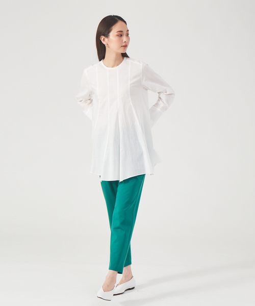 qualite(カリテ)の「ランダム切り替えブラウス(シャツ/ブラウス・レディース・グリーン/オフホワイト/ブルー・フリー)」の14枚目の写真