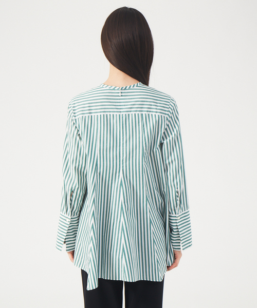 qualite(カリテ)の「ランダム切り替えブラウス(シャツ/ブラウス・レディース・グリーン/オフホワイト/ブルー・フリー)」の19枚目の写真
