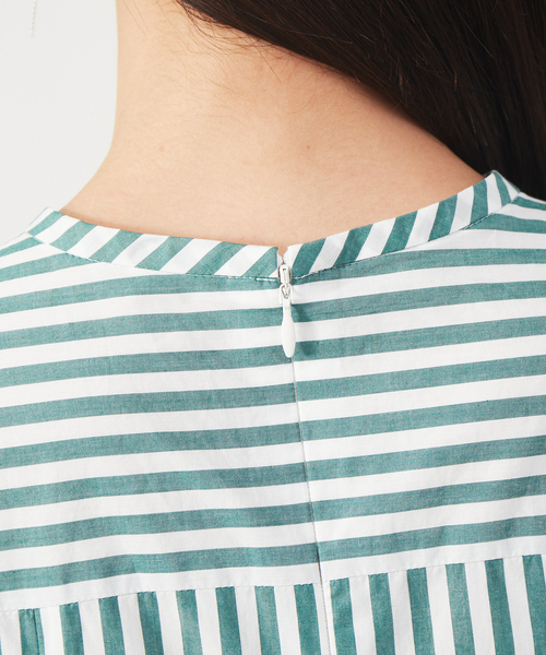 qualite(カリテ)の「ランダム切り替えブラウス(シャツ/ブラウス・レディース・グリーン/オフホワイト/ブルー・フリー)」の20枚目の写真