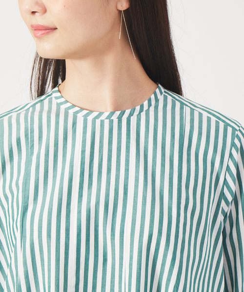 qualite(カリテ)の「ランダム切り替えブラウス(シャツ/ブラウス・レディース・グリーン/オフホワイト/ブルー・フリー)」の21枚目の写真