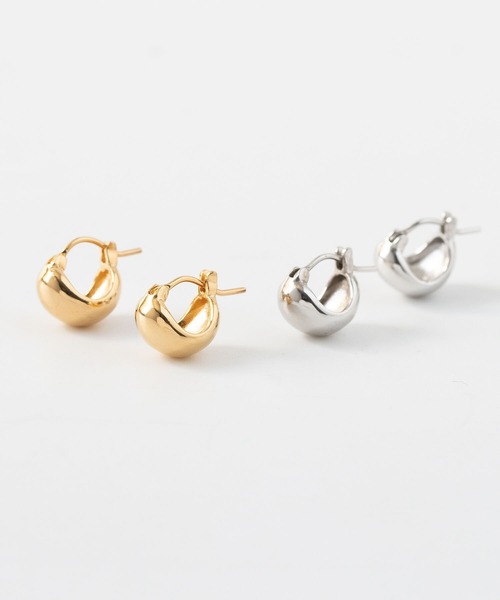 JUICY ROCK（ジューシーロック）の「GP(SV925)/SV925 ボリュームミニフープピアス（ピアス（両耳用）・レディース・ゴールド/シルバー・ONE SIZE）」の4枚目の写真