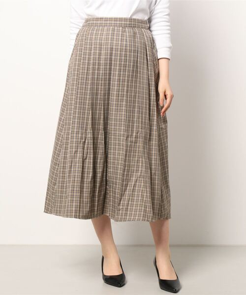 ehka sopo（エヘカソポ）の「チェックスカート（スカート・レディース・ブラウン/ベージュ/ミント・ﾌﾘ-）」の12枚目の写真