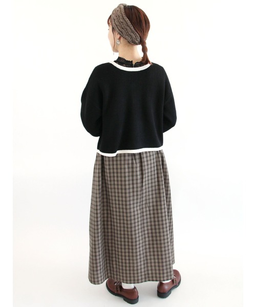 ehka sopo（エヘカソポ）の「チェックスカート（スカート・レディース・ブラウン/ベージュ/ミント・ﾌﾘ-）」の7枚目の写真