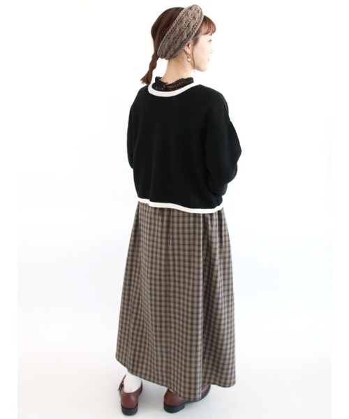 ehka sopo（エヘカソポ）の「チェックスカート（スカート・レディース・ブラウン/ベージュ/ミント・ﾌﾘ-）」の8枚目の写真