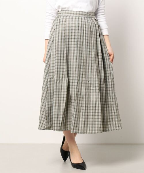ehka sopo（エヘカソポ）の「チェックスカート（スカート・レディース・ブラウン/ベージュ/ミント・ﾌﾘ-）」の10枚目の写真