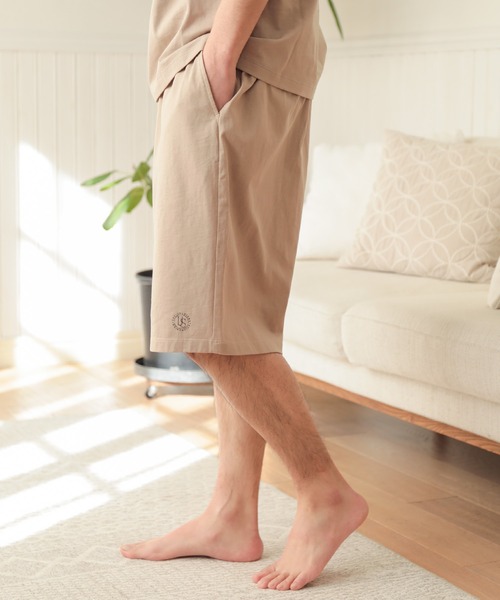 UNION STATION（ユニオンステーション）の「【Tシャツ+ショートパンツ+巾着ポーチの3点セット】ワンマイルウェア（Tシャツ/カットソー・メンズ・ブラック/ベージュ/キャメル・LL/M/L）」の18枚目の写真