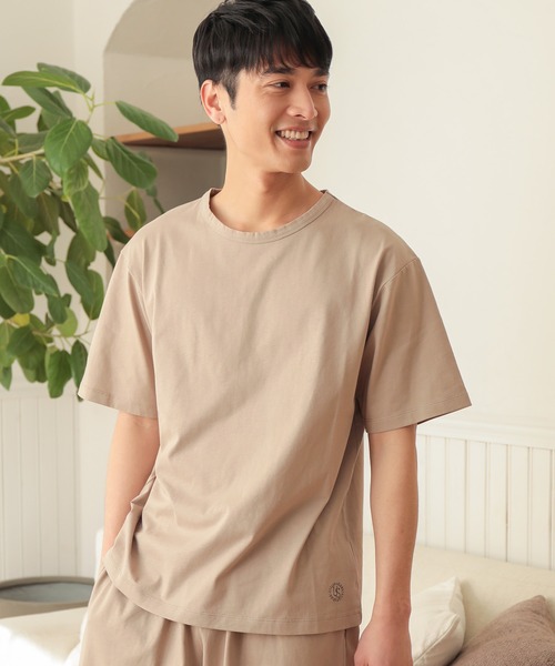 UNION STATION（ユニオンステーション）の「【Tシャツ+ショートパンツ+巾着ポーチの3点セット】ワンマイルウェア（Tシャツ/カットソー・メンズ・ブラック/ベージュ/キャメル・LL/M/L）」の12枚目の写真