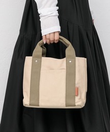 Bermosa（ベルモサ）の「【仕切り付き】キャンバス ミニトートバッグ ランチバッグ（トートバッグ）」