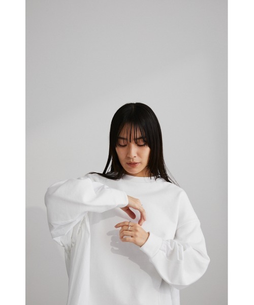 STYLEMIXER(スタイルミキサー)の「コンビネーションスウェットトップ(スウェット・レディース・ホワイト/ベージュ/チャコールグレー/ブルー・FREE)」の20枚目の写真