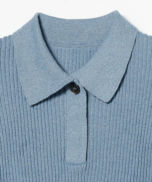 Ray BEAMS（レイビームス）の「Ray BEAMS / ラメ リブ ニット ポロシャツ（ポロシャツ・レディース・ブルー/マスタード・ONE SIZE）」の18枚目の写真