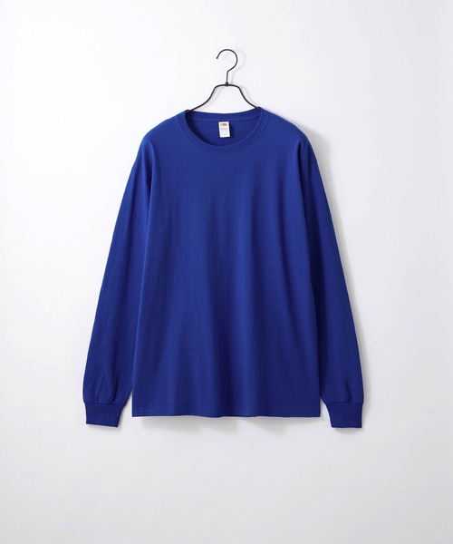 FRUIT OF THE LOOM（フルーツオブザルーム）の「FRUIT OF THE LOOM / フルーツオブザルーム ベーシック クルーネック 長袖Tシャツ（Tシャツ/カットソー・メンズ・ピンク/ケリー/ロイヤルブルー/ホワイト/ネイビー/ダークベージュ/パープル/チャコール/グリーン/ブラック/マルーン/ブラウン/ヘザーグレー・L/M/S/XL）」の10枚目の写真