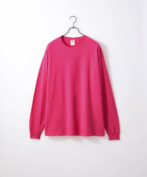 FRUIT OF THE LOOM（フルーツオブザルーム）の「FRUIT OF THE LOOM / フルーツオブザルーム ベーシック クルーネック 長袖Tシャツ（Tシャツ/カットソー・メンズ・ピンク/ケリー/ロイヤルブルー/ホワイト/ネイビー/ダークベージュ/パープル/チャコール/グリーン/ブラック/マルーン/ブラウン/ヘザーグレー・L/M/S/XL）」の12枚目の写真