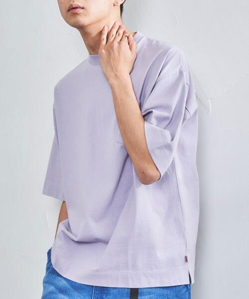 coen（コーエン）の「USAコットンヘビーウェイトリラックスクルーネックTシャツ（Tシャツ/カットソー・メンズ・ホワイト/ブラック/ネイビー/ダークグレー/ライトブルー/ライラック/ライム/ベージュ/ダークブラウン/パープル/ターコイズブルー・SMALL/MEDIUM/LARGE/X-LARGE）」の11枚目の写真